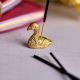 Golden Brass Duck Incense Stick Holder